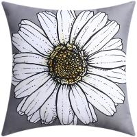Funda de almohada nórdica con estampado de flores, cubierta de cojín de doble cara para sofá, sala de estar, oficina, 45cm, decoración del hogar - details 4