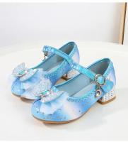 Zapatos de cuero con purpurina para niños, zapatos de princesa arcoíris para niñas, fiesta de boda, lentejuelas, lazo, tacones altos, zapatos individuales - details 7