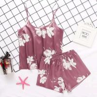 Ropa interior de mujer, ropa de dormir de seda satinada, chaleco, pantalones cortos, conjunto de dos piezas de verano, ropa de dormir para mujer - details 32