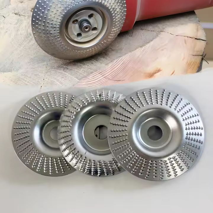 Juego de Discos de Tallado de Madera de Alta Velocidad 3pcs Rueda de Molienda Plateada - 1