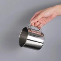 Taza de acero inoxidable plegable para acampar al aire libre, mosquetón portátil, tazas de Camping para el hogar, tazas de bote - details 6