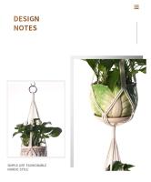 DIY hecho a mano colgante de pared Boho algodón rame planta colgador maceta titular decoración del hogar al por mayor - details 3