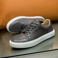Zapatos casuales de cuero vacuno rayado a mano de alta gama para hombre - details 11