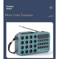 Mini Radio FM portátil de bolsillo, altavoces inalámbricos con carga Solar, compatible con reproducción de tarjetas USB TF, receptor de Radio FM compatible con Bluetooth - details 0