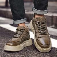 Nuevo 1 par de zapatos deportivos y casuales de temporada con diseño moderno, zapatos con alzas para hombre a bajo precio - details 3