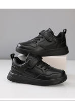 Zapatillas de deporte para niños, zapatos informales para niños, zapatos planos de cuero negro para caminar para estudiantes, calzado deportivo ligero antideslizante para niñas - details 19