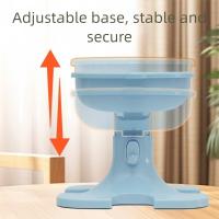 Cuenco elevado inclinado de altura ajustable para gatos, cuenco de alimentación para perros con protección para el cuello y patas altas, redondo con soporte, plato de comida para gatos para mascotas - details 1