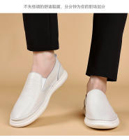 Primera capa de cuero de vaca zapatos casuales para hombres zapatos blancos transpirables para hombres zapatos - details 27