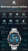 Reloj Digital de Acero Inoxidable TAXAU Chronógrafo Impermeable para Hombres Alarma Luminosiva - details 14