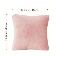 1 Uds. Funda de almohada Ultra suave de piel de conejo de imitación, funda de cojín decorativa de felpa cálida de lujo para sofá, dormitorio y sala de estar - details 1