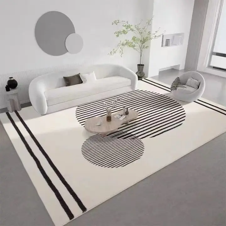 Alfombra de salón, algodón y lino, imitación gruesa para habitación, dormitorio, cocina - 1