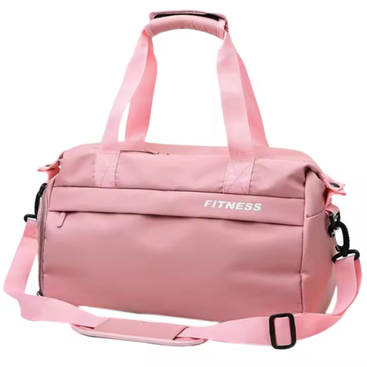 Bolsa de gimnasio impermeable para mujeres y hombres, bolsa de mano de entrenamiento para Fitness, Yoga, natación, bolso cruzado para deportes al aire libre, Rosa - 1
