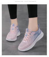 Zapatillas de deporte de malla transpirable para mujer, zapatos planos cómodos de fondo suave, zapatos deportivos casuales antideslizantes de talla grande 42 - details 9