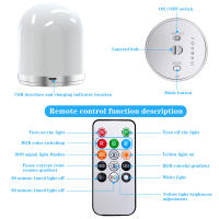 Luz LED de noche con Control remoto, luces de colores, recargable por USB, lámpara de mesita de noche para dormitorio, regalo para niños y bebés - details 4
