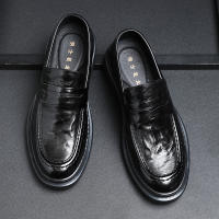La primera capa de piel de oveja de alta gama, ropa formal transpirable y versátil con cordones, zapatos de hombre a la moda. - details 18