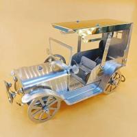 Modelos clásicos Retro de aleación de acero inoxidable, decoraciones para ventanas de sala de estar, modelos de coches antiguos artesanales - details 6