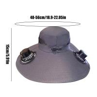 Gorra de Pescador Dual Carga Solar Ultravioleta Portátil para Acampar al Aire Libre Deportes y Moda - details 8