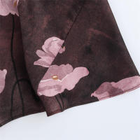 - Falda midi nueva de otoño con textura estampada elegante estilo retro para mujer - details 9