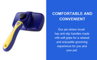 Cepillo autolimpiante para perros - Cepillo para perros y gatos - Elimina suavemente el subpelo suelto, los mechones y los enredos para todo tipo de cabello - details 2