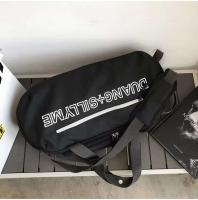 Bolsa de viaje con estampado personalizado de letras, gran capacidad, suave y ajustable, bolsa de viaje, entrenamiento, deportes, gimnasio, con bolsillo lateral de malla - details 7