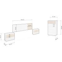 Armario Reversible Nitza Blanco Artik y Natur Medidas 190cm x 187cm x 40cm - details 12