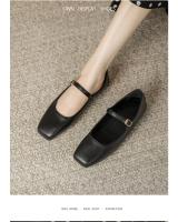 Zapatos planos de mujer estilo francés, primaverales, nuevos, de cuero suave, con hebilla de una palabra, punta cuadrada, boca poco profunda, temperamento retro, estilo Mary Jane. - details 14