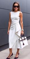 Vestido Elegante sin Mangas de Verano 2025 para Mujer Cuello Redondo, Corte Ajustado, Material de Poliéster - details 2