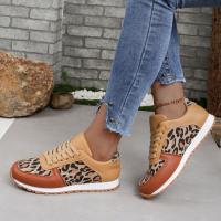 Zapatos deportivos para mujer, novedad de 2023, suela gruesa grande, estampado de leopardo, zapato deportivo informal de corte bajo - details 1