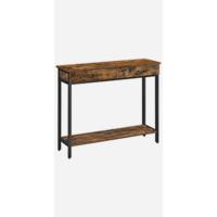 Tavolo Consolle Ingresso, Scaffale a 3 Ripiani in Vetro Temperato, 30 x 100 x 73 cm, Struttura Metallo, Moderno, Corridoio Soggiorno Camera da Letto, Oro Metallico e Trasparente LGT27G - details 9