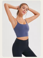 SHINBENE-Top corto de entrenamiento para mujer, sostén deportivo de nailon suave, acolchado, a prueba de sudor, con sujetador incorporado - details 22
