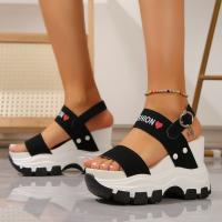 Zapatos de tacón de cuña de verano para mujer, sandalias femeninas de moda - details 3