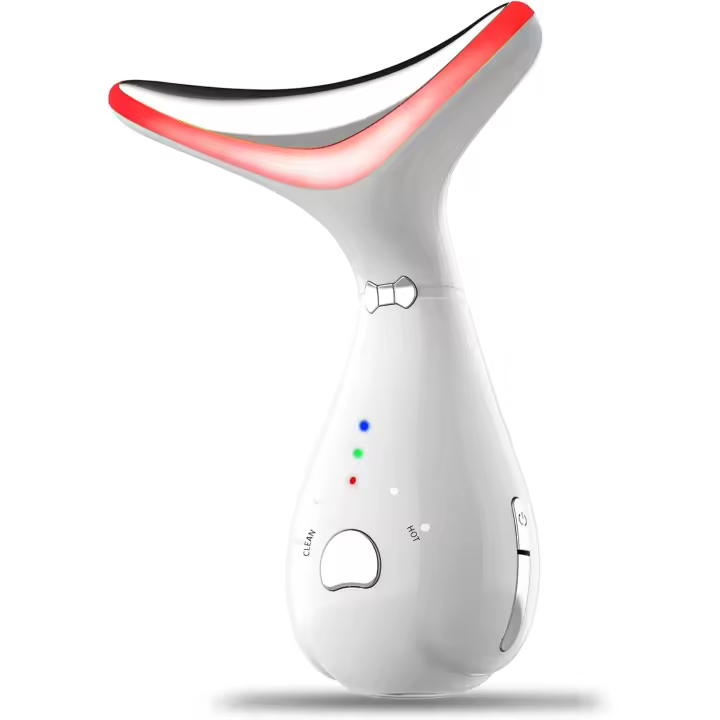 Terapia de luz roja para cara y cuello, Varita Facial ondulada, belleza elegante, dispositivo Facial multifuncional, blanco - 1