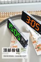 Reloj despertador Digital con Control por voz, alarma Dual de temperatura, repetición, reloj de mesa de escritorio - details 2
