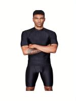 Trajes de buceo de 2 piezas para hombre, de color liso, cómodos para deportes acuáticos - details 0