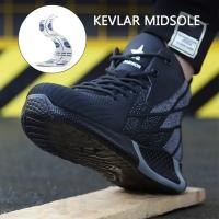 Zapatos de seguridad para hombre, zapatillas de trabajo a prueba de pinchazos, zapatos de trabajo ligeros, botas de seguridad antigolpes con punta de acero, zapatos indestructibles - details 6