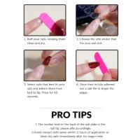 Uñas Postizas Cuadradas Cortas Con Diseños Colores Franceses Adhesivo En 24 Piezas Acrílicas Luminosas Para Mujeres Y Damas - details 3