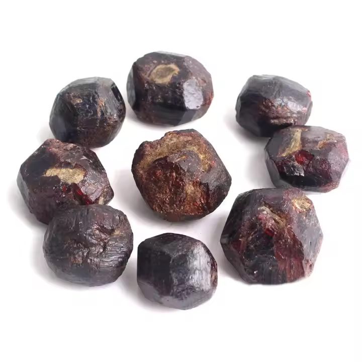 Rojo granate Natural, piedra de energía en bruto Original, espécimen Mineral, decoración del hogar, 100g - 1