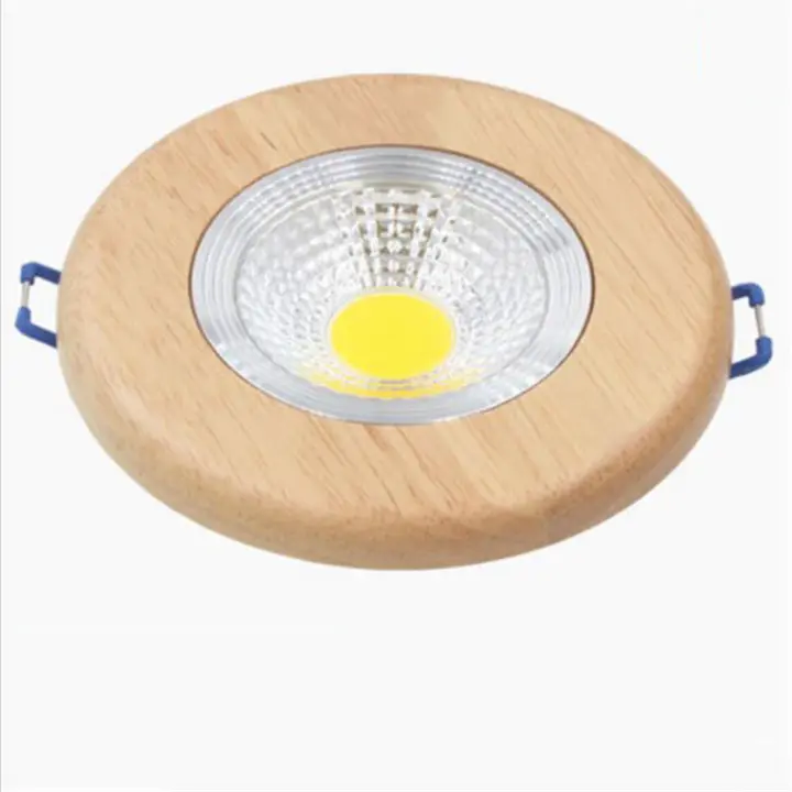 Anillo de luz descendente led de madera maciza, 3W, 5W, 7W, focos de techo, lámpara de fondo Industrial para oficina y sala de estar - 1