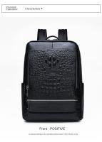 Mochila de negocios de cuero genuino de los hombres, mochila de piel de vaca de capa superior - details 14