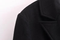 TRAFZA, abrigos informales para mujer, liso, cuello vuelto, manga larga, bolsillos, doble botonadura, nueva moda de primavera, chaqueta holgada - details 8