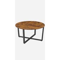 Centro Redonda, Mesa de Cristal con Marco de Acero, Mesa de Salón, Mesa de Café, Dorado LGT21G - details 10