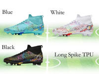 Zapatos de fútbol profesionales FG/TF para adultos, botas de fútbol de Punta larga antideslizantes, tacos altos de tobillo para niños pequeños, zapatillas de fútbol de hierba - details 5