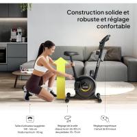 estática - Resistencia magnética, Operación silenciosa, Comodidad ajustable, Pantalla LCD, Medición del pulso, Calorías, Diseño compacto, Soporte para smartphone, Max 110 kg - details 13