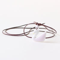 Collar de cisne de joyería de cerámica tejido ajustable dulce diseño pequeño fresco adulto estudiante mujer colgante - details 0