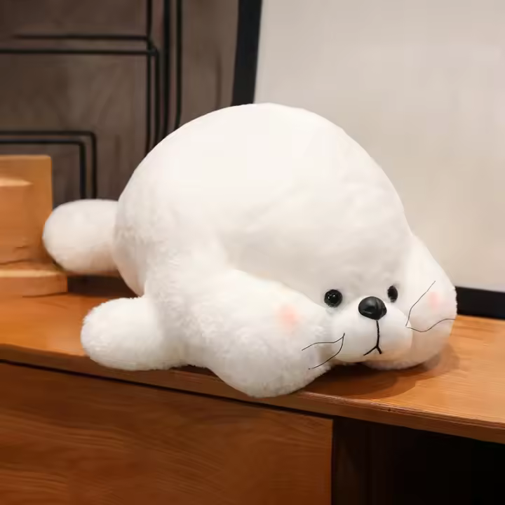 Almohada de sello Kawaii para niños y niñas, cojín de felpa de 30/40/60Cm, bonito Animal suave para acuario, morsa, León marino, regalo - 1