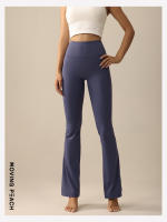 MOVING PEACH Pantalones Ancho de Yoga de Cintura Alta Suaves y Elásticos con Cintura de Tirón - details 3