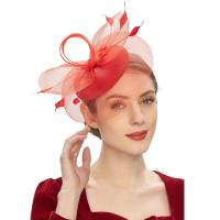 Tocado de malla con plumas Vintage, sombrero de velo elegante y exquisito, diadema para novia, espectáculo de danza - details 5