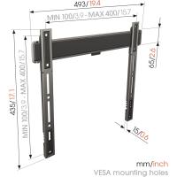 5405 Soporte TV Extremadamente Plano para TV de 32 a 77 Pulgadas, Peso máx. de 75 kg, Soporte de TV máx. VESA 400x400, Compatibilidad Universal, Distancia a la Pared Solo 1,5 cm - details 6