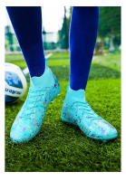 Zapatos de fútbol de marca para hombre, botas de fútbol de tobillo alto para niño, zapatillas de deporte de entrenamiento de hierba antideslizantes para exteriores, tacos, zapatillas de fútbol TF/FG - details 15
