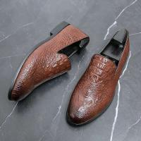 Nuevo 2023 zapatos de oficina de cuero genuino de vestir de negocios para hombres, zapatos casuales Mokasin Gommino - details 2